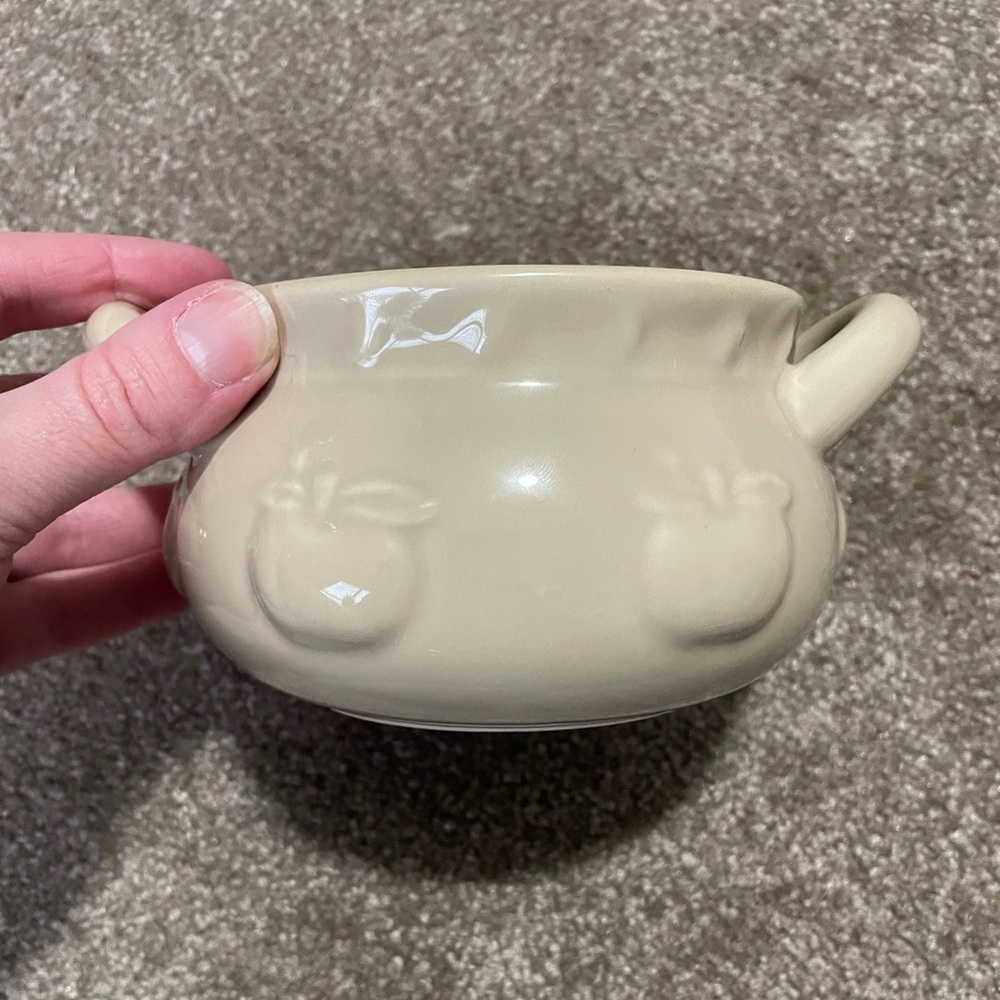 Glass apple bowl